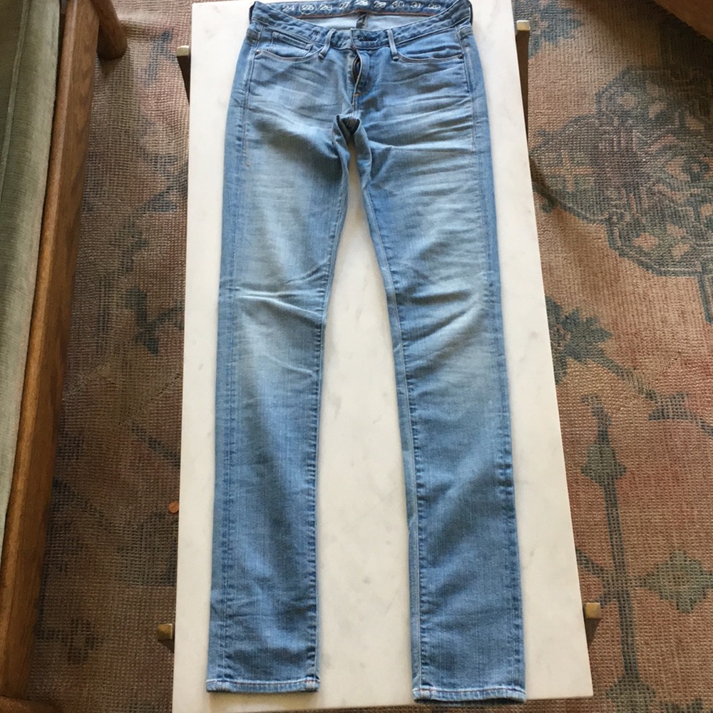 Light Wash Mid-rise Earnest Sewn Jeans